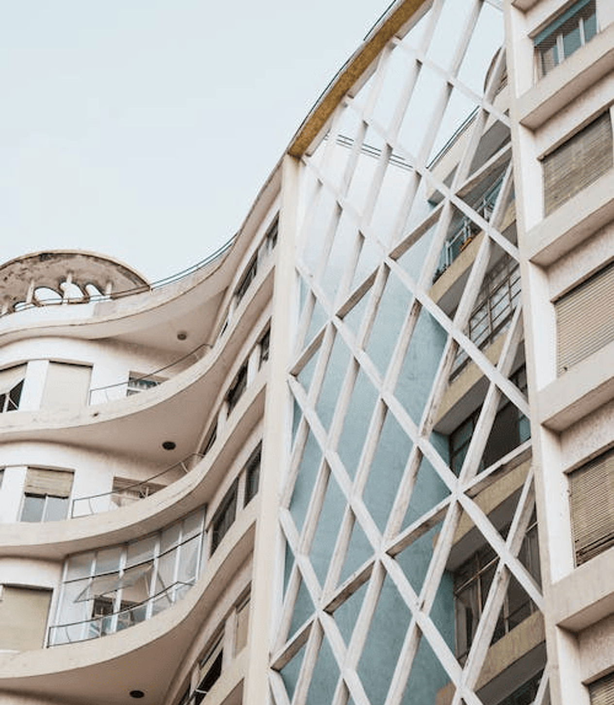 Tall modern office building exterior
